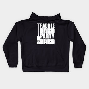 Paddle Hard Party Hard - Funny Dragon Boat Kids Hoodie